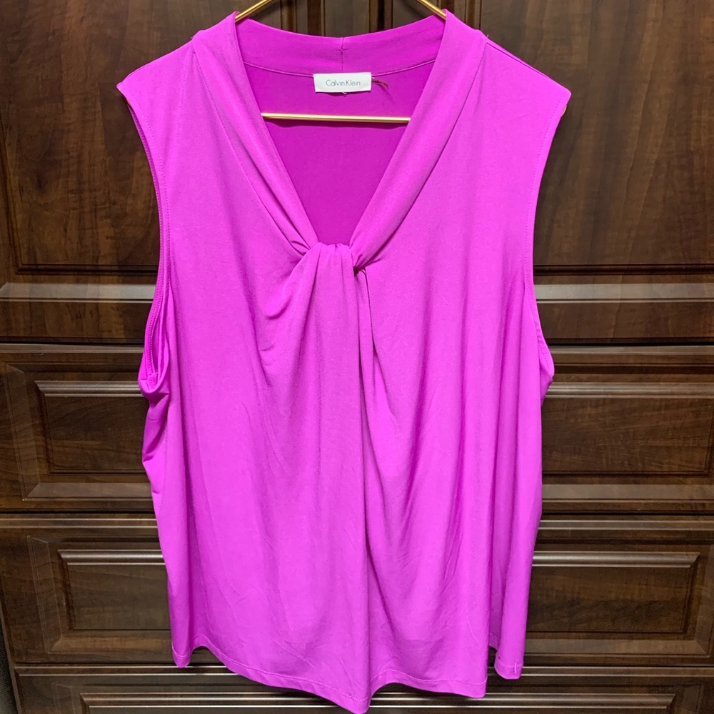 Calvin Klein Bright & Vibrant Pink Dress Blouse